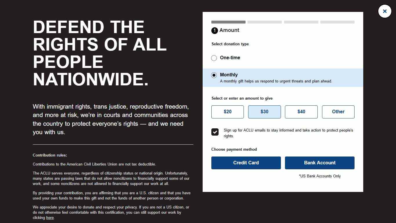 Cases American Civil Liberties Union